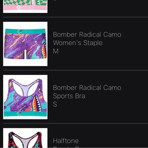 Bomber Radical Camo Sports Bra And Short Set